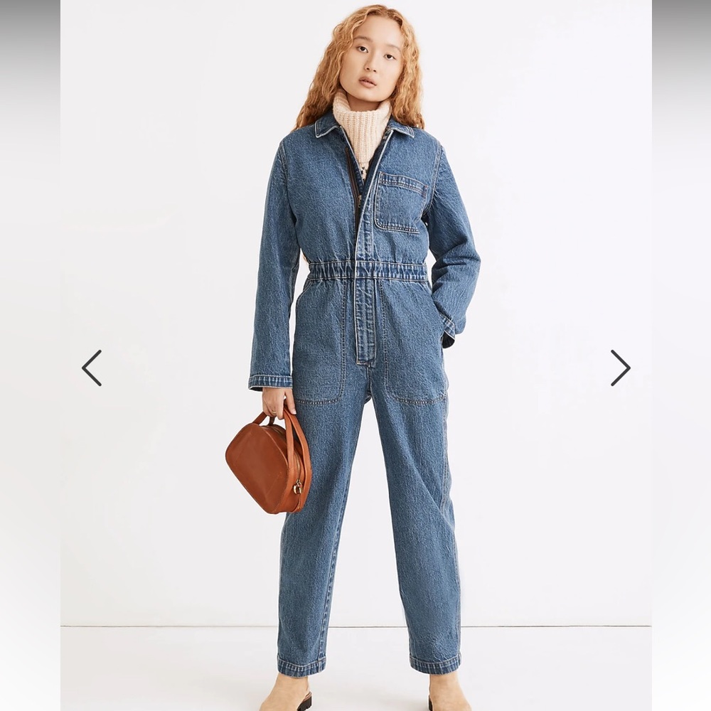 Madewell Denim Straight Coverall Jumpsuit